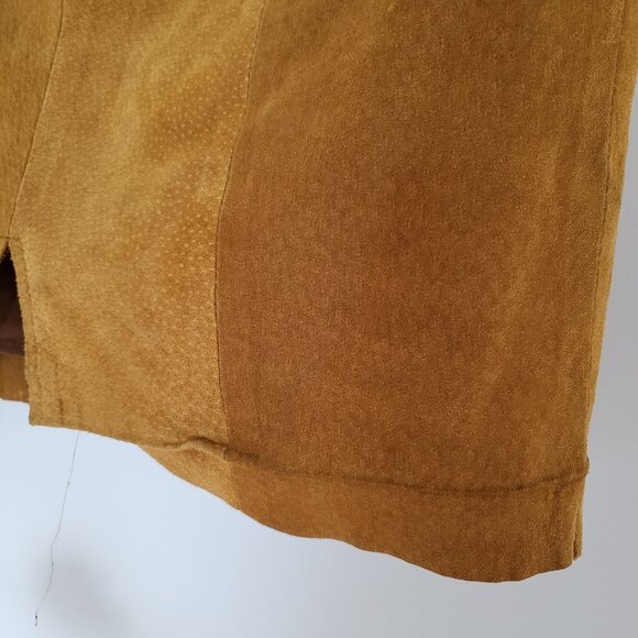 Suede Mustard Skirt - Picture 5 of 6
